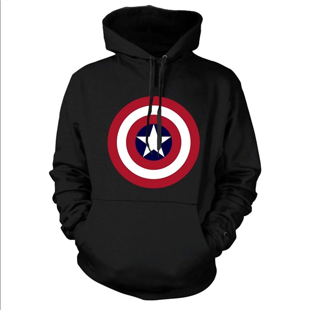 Red White & Blue Patriotic Captain America Unisex Custom Made Hoodie